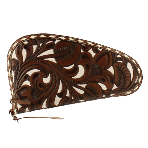 (image for) Nocona Floral Leather Handgun Case 7 1/2 x 10